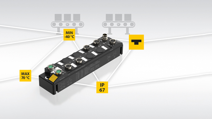 圖爾克 用于內部物流的緊湊型 4-I/O 模塊